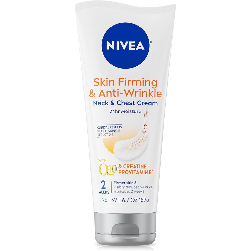 Nivea Skin Firming and Anti Wrinkle Neck and Chest Cream 6.7 Ounce tube front view