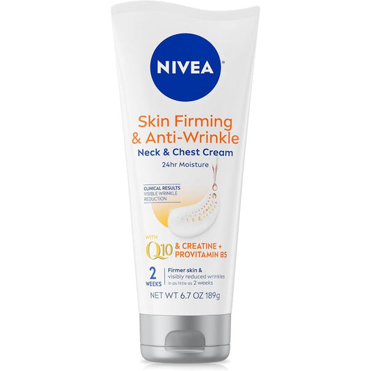 Nivea Skin Firming and Anti Wrinkle Neck and Chest Cream 6.7 Ounce tube front view