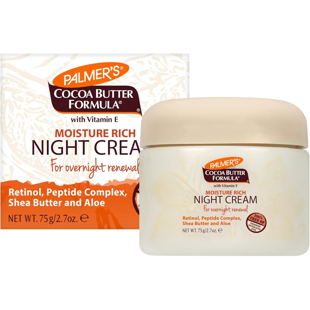 Palmer's Cocoa Butter Formula Moisture Rich Night Cream front view packaging