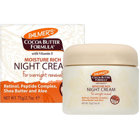 Palmer's Cocoa Butter Formula Moisture Rich Night Cream front view packaging