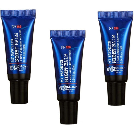 C.O. Bigelow My Favorite Night Balm Number 306 three pack front view overnight lip treatment