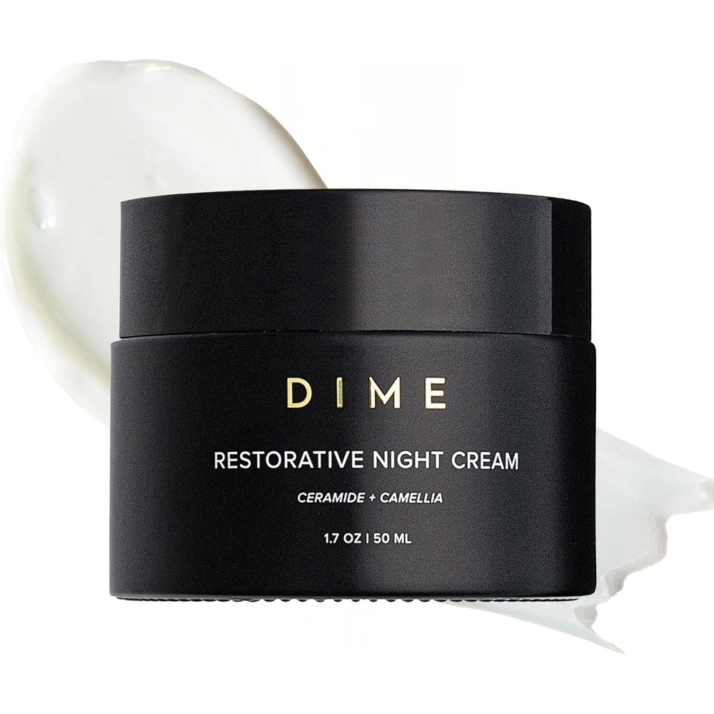 DIME Beauty Restorative Night Cream front pump bottle view anti aging face moisturizer