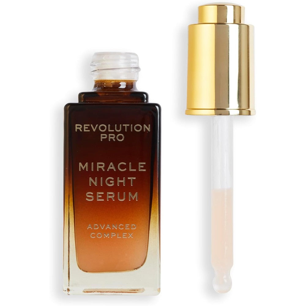 Revolution Beauty London Revolution Pro Miracle Night Rescue Serum front view overnight anti aging face treatment
