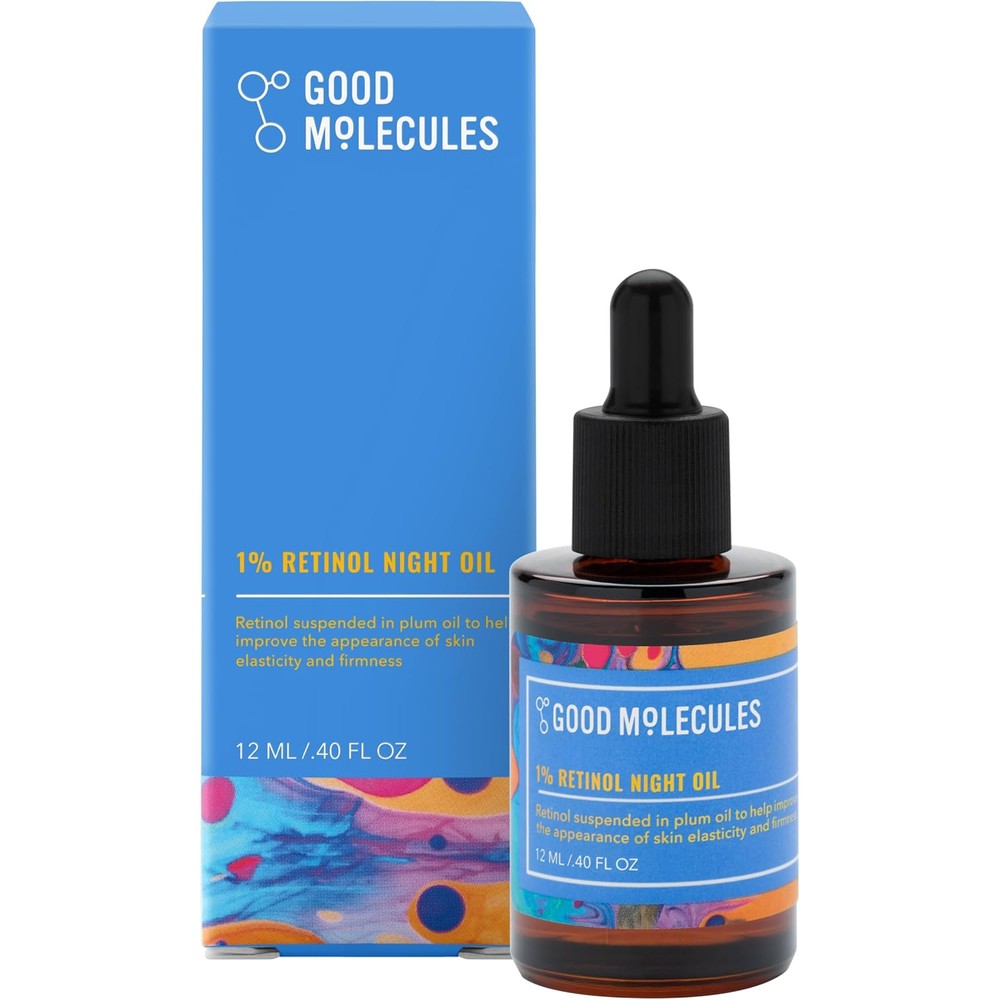 Good Molecules 1 Percent Retinol Night Oil front view bottle for anti aging routine