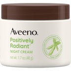 Aveeno Positively Radiant Intensive Night Cream jar front view moisturizer