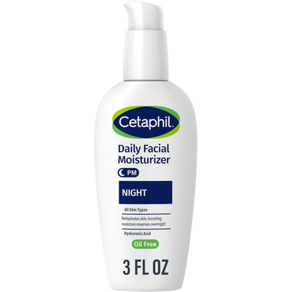 Cetaphil Daily Facial Moisturizer Night three ounce bottle front view