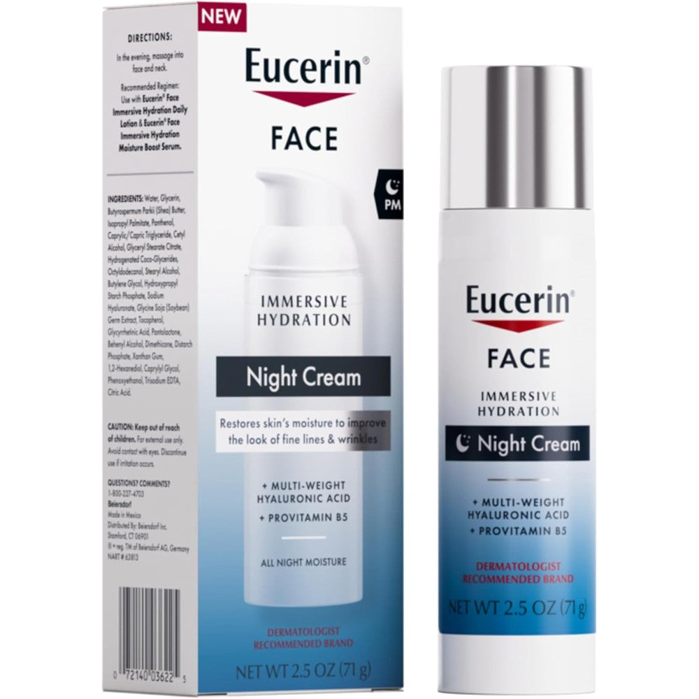 Eucerin Face Immersive Hydration Night Cream front view bottle