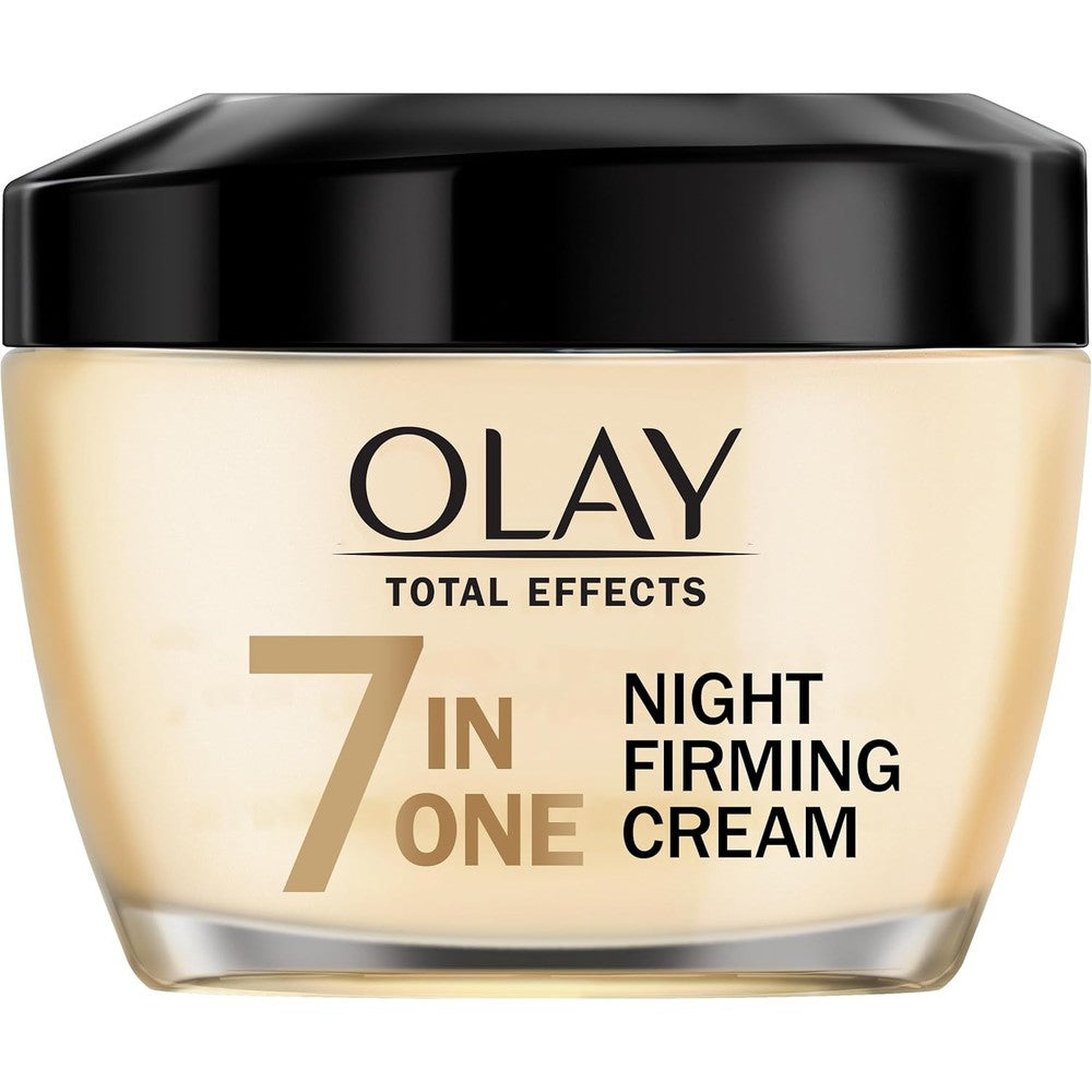Olay Total Effects Night Firming Cream 1.7 Ounce front view bottle for anti aging skincare