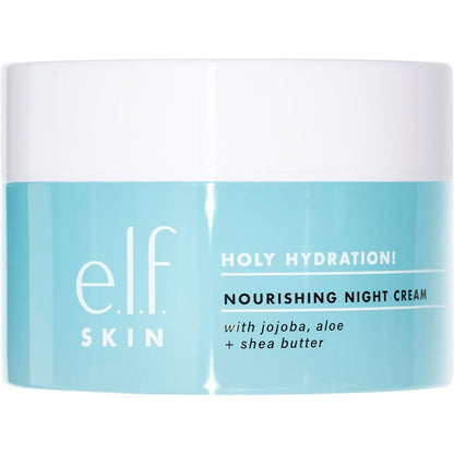 E.l.f. SKIN Holy Hydration Nourishing Night Cream front view jar packaging for overnight hydration.