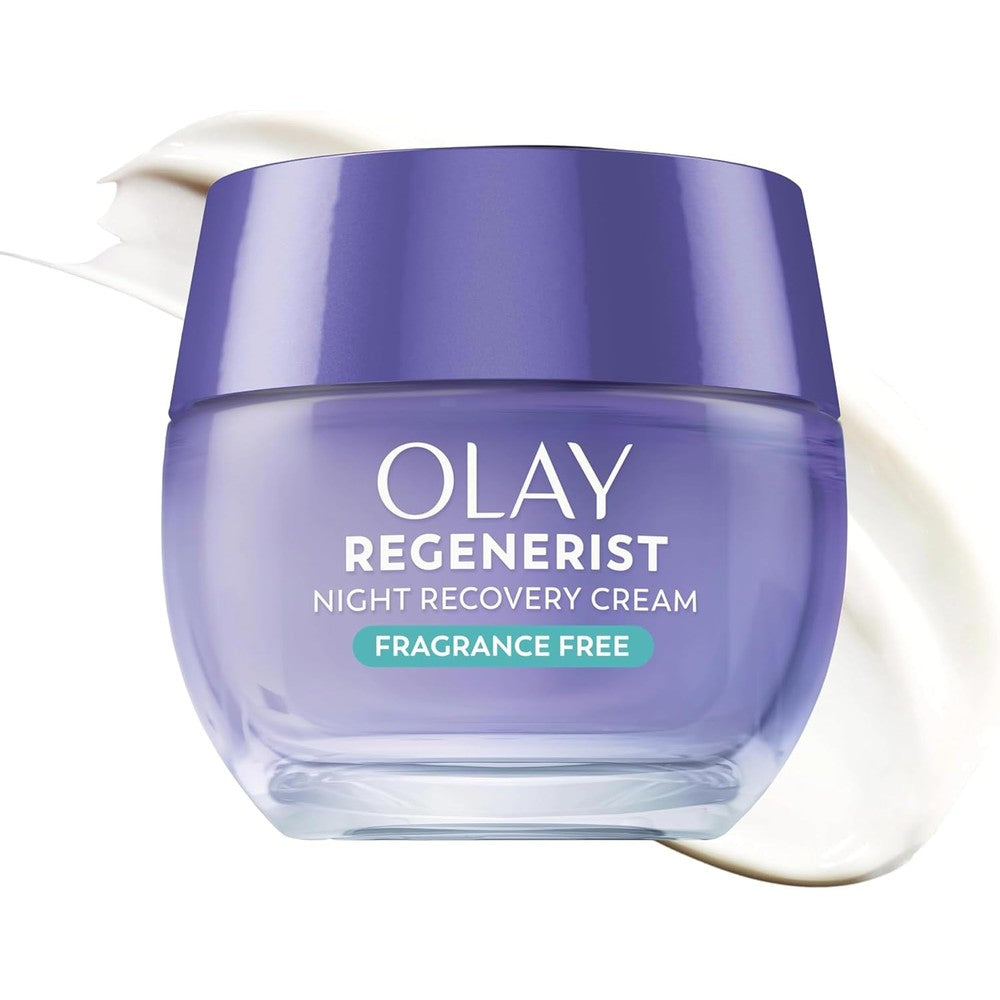Olay Regenerist Night Recovery Cream fragrance free jar front view online shopping India