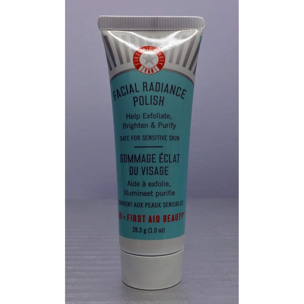 First Aid Beauty Facial Radiance Polish 1 Ounce front view travel size gentle skin exfoliator