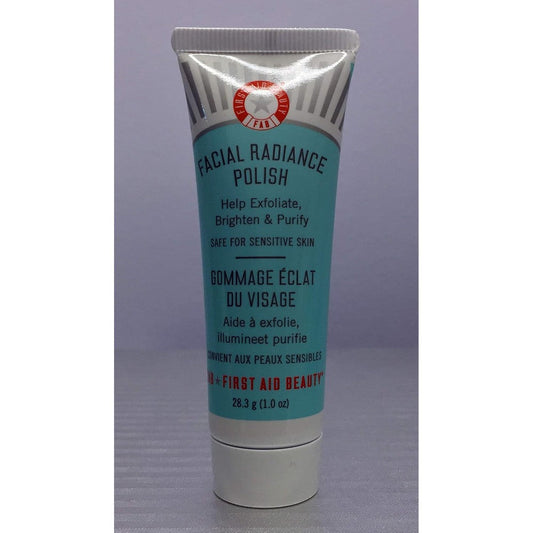 First Aid Beauty Facial Radiance Polish 1 Ounce front view travel size gentle skin exfoliator