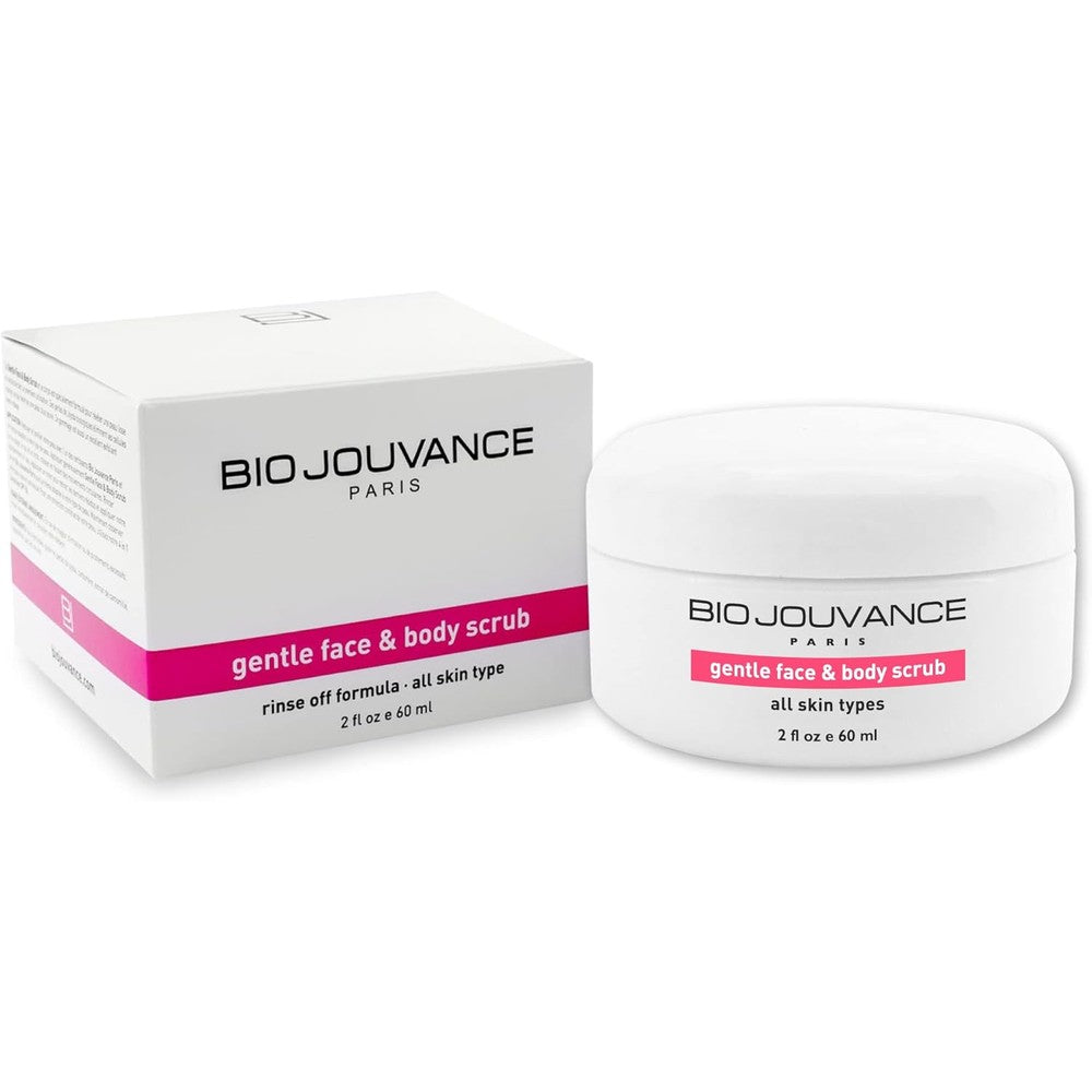 Bio Jouvance Paris Gentle Face and Body Polish Scrub 2 Ounce jar front view