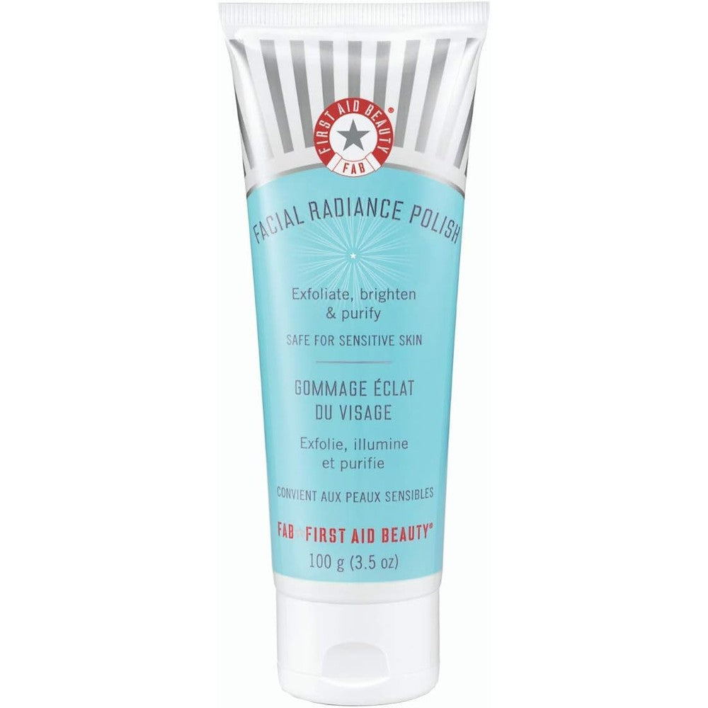 First Aid Beauty Facial Radiance Polish front view bottle daily exfoliating scrub