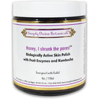 Simply Divine Botanicals Honey I Shrunk The Pores Skin Polish front view jar packaging