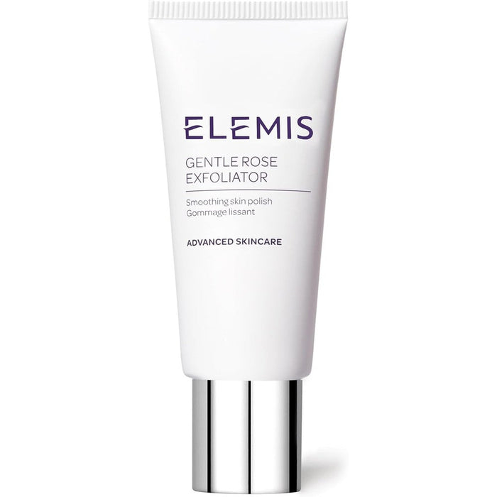 Elemis Gentle Rose Exfoliator front view luxury facial scrub bottle