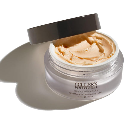 Colleen Rothschild Dual Enzyme Polish front view of the luxury skincare jar for glowing skin.