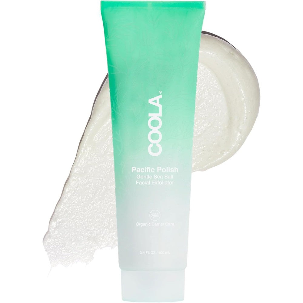 Coola Organic Pacific Polish Face Exfoliator Dermatologist Tested Skin Barrier Protection With Coconut Oil And Sea Salt 3.4 Fluid Ounce - Image 1