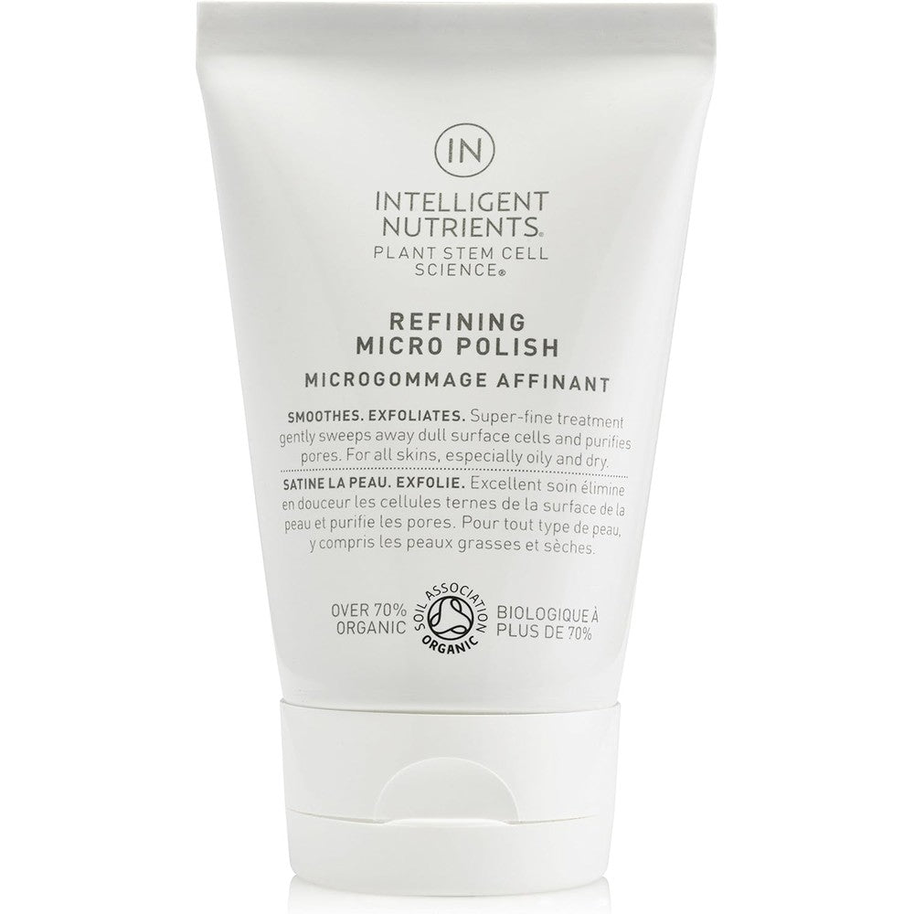 Intelligent Nutrients Refining Micro Polish 100 Milliliter bottle front view authentic exfoliating face scrub