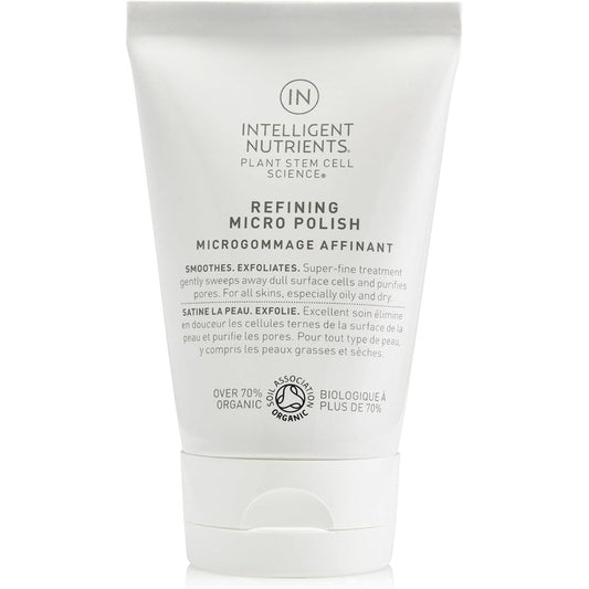 Intelligent Nutrients Refining Micro Polish 100 Milliliter bottle front view authentic exfoliating face scrub