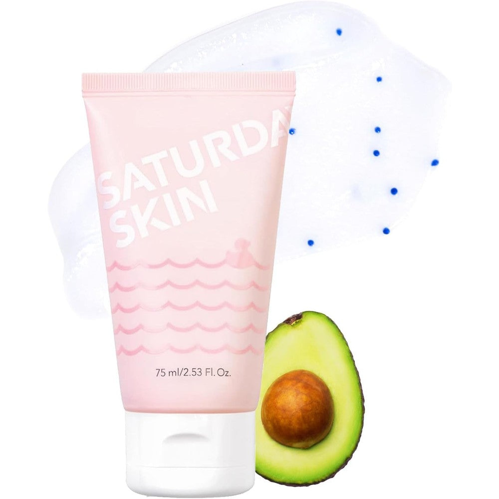 Saturday Skin Rub-A-Dub Refining Peel Gel front view of the exfoliating tube for gentle facial cleansing.