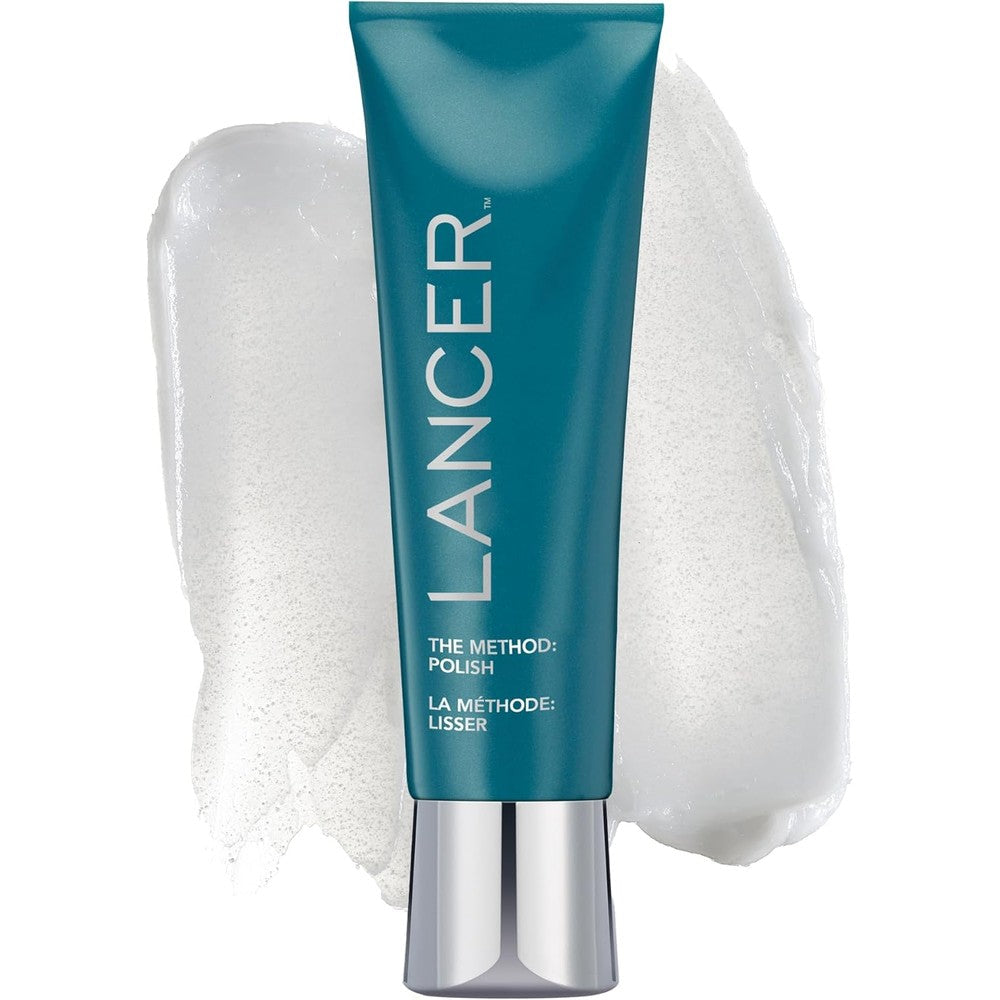 Lancer Skincare The Method Polish Facial Exfoliator front view daily face scrub packaging