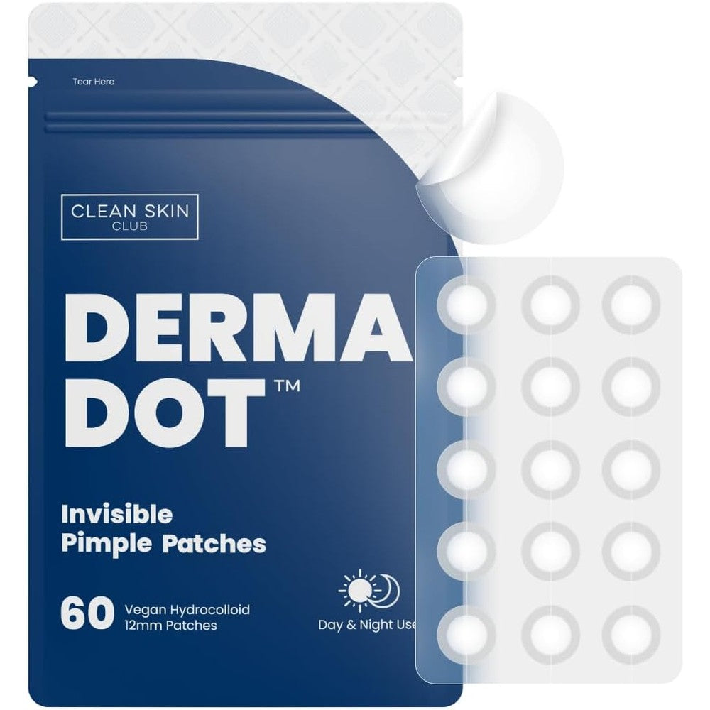 Clean Skin Club Invisible Vegan Pimple Patches sheet for clear skin