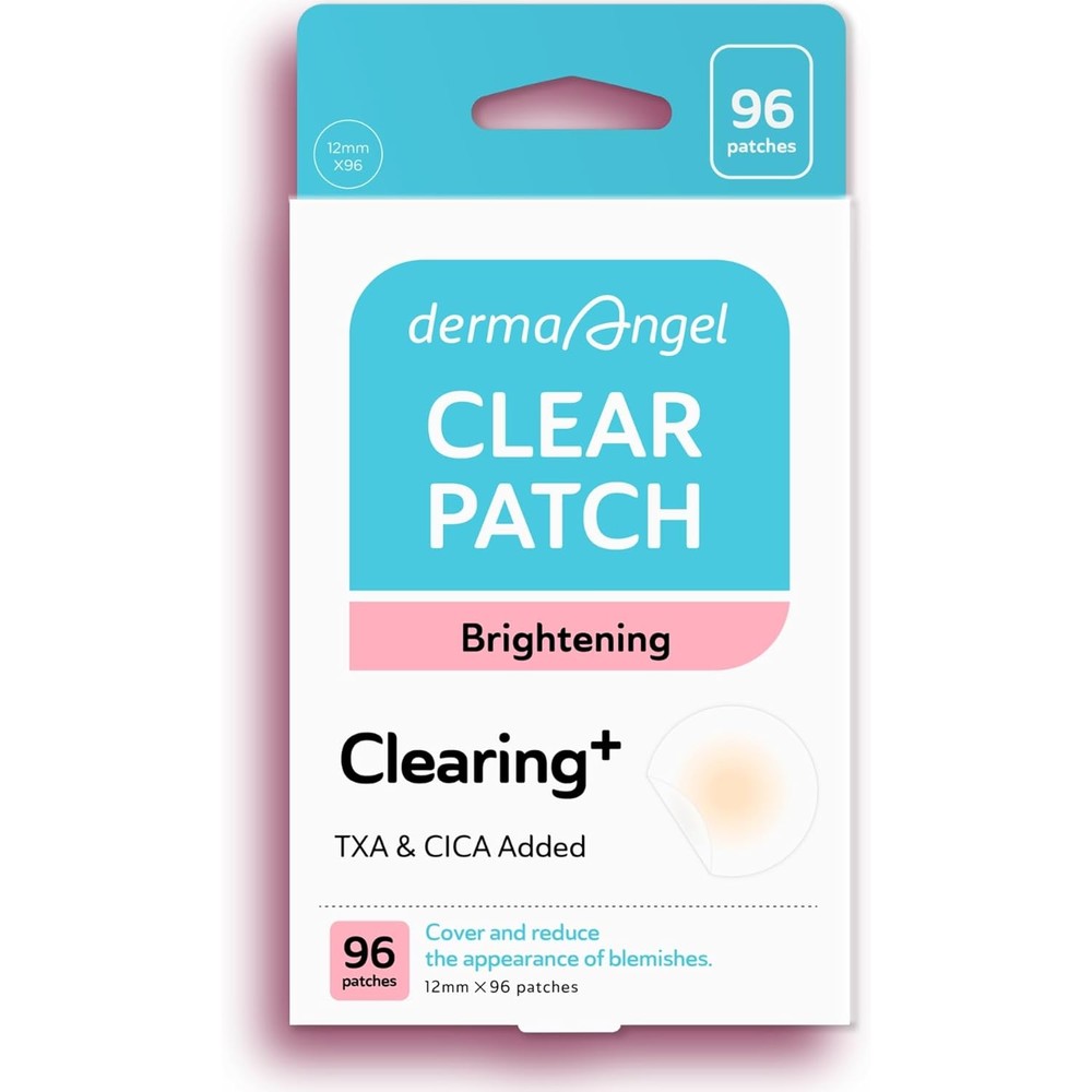 Derma Angel Dark Spot Patches front packaging view showing ninety six count post acne stickers.
