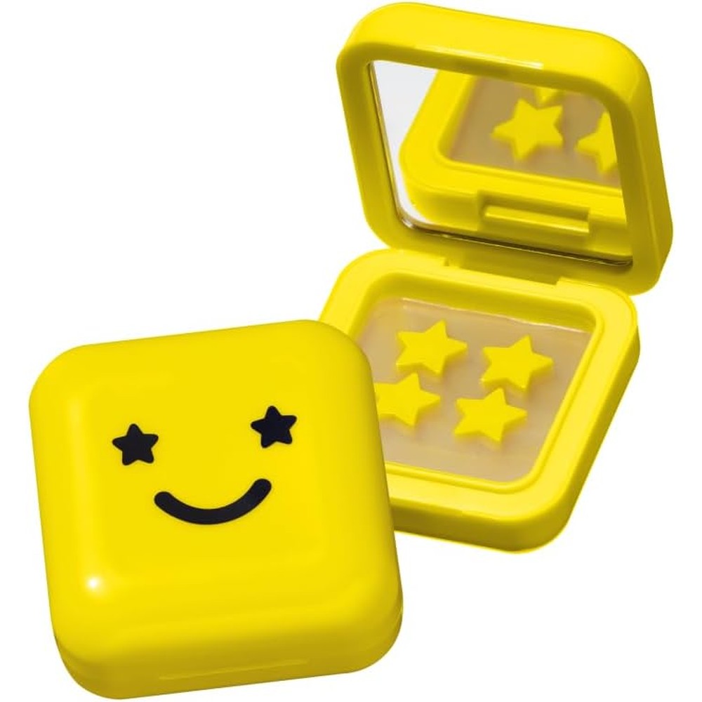 Starface World Hydro-Stars pimple patches front view with bright yellow mirrored compact case