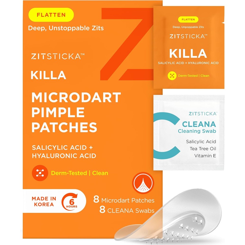 ZitSticka Killa Kit packaging front view showing microdart pimple patches and priming swabs