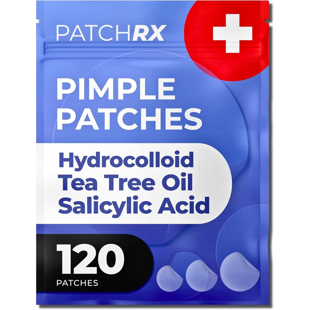 PatchRx Salicylic Pimple Patches 120 count packaging front view showcasing acne stickers