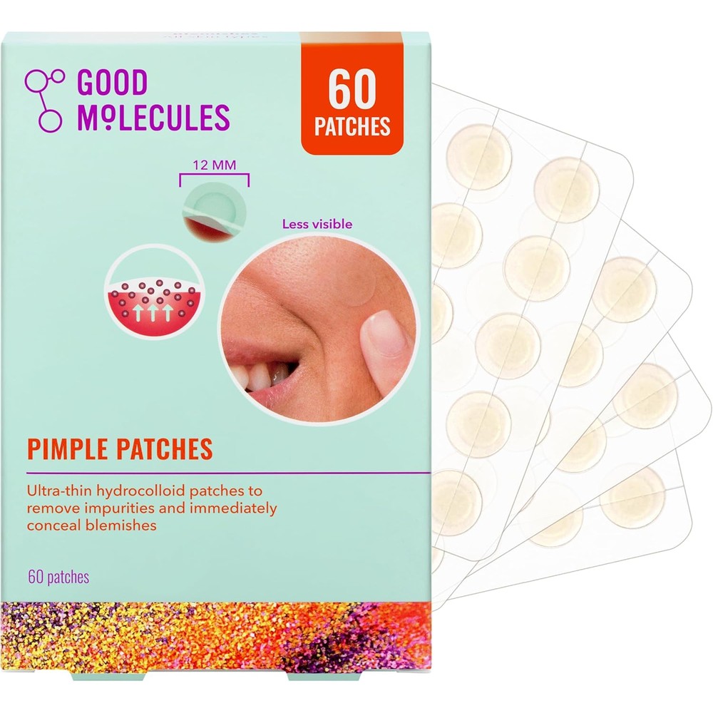 Good Molecules Pimple Patches 60 pack sheet for acne spot treatment