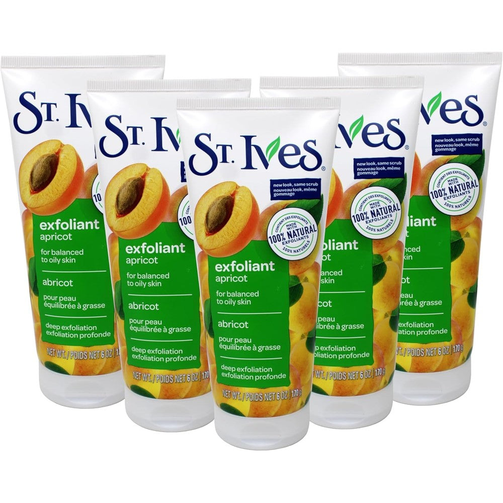 St. Ives Fresh Skin Apricot Face Scrub front view packaging deep exfoliator skincare