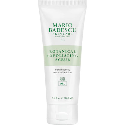 Mario Badescu Botanical Exfoliating Scrub front view of the 3.4 Fluid Ounce tube packaging