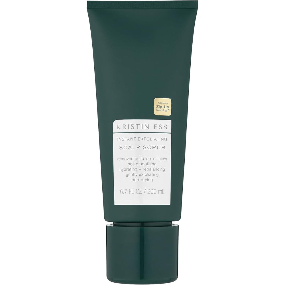 Kristin Ess Instant Exfoliating Scalp Scrub front view bottle for clarifying treatment
