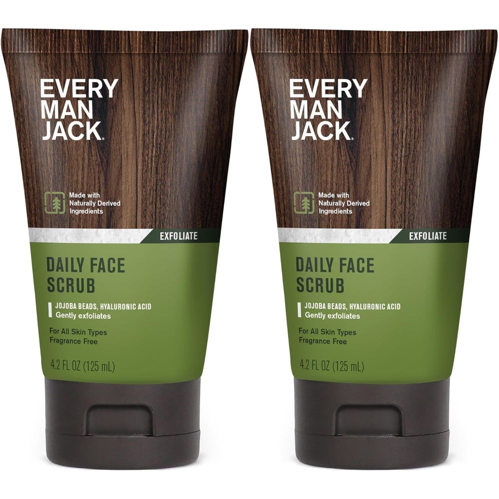 Every Man Jack Gentle Exfoliating Face Scrub pack of two front view