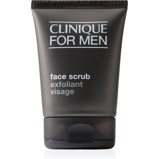 Clinique For Men Exfoliating Cleansing Face Scrub front view of grey squeeze tube