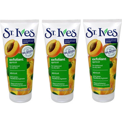 St. Ives Fresh Skin Apricot Face Scrub front view of the deep exfoliating tube
