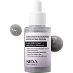 NIDA Black Rice Blackhead Exfoliating Serum front view bottle packaging