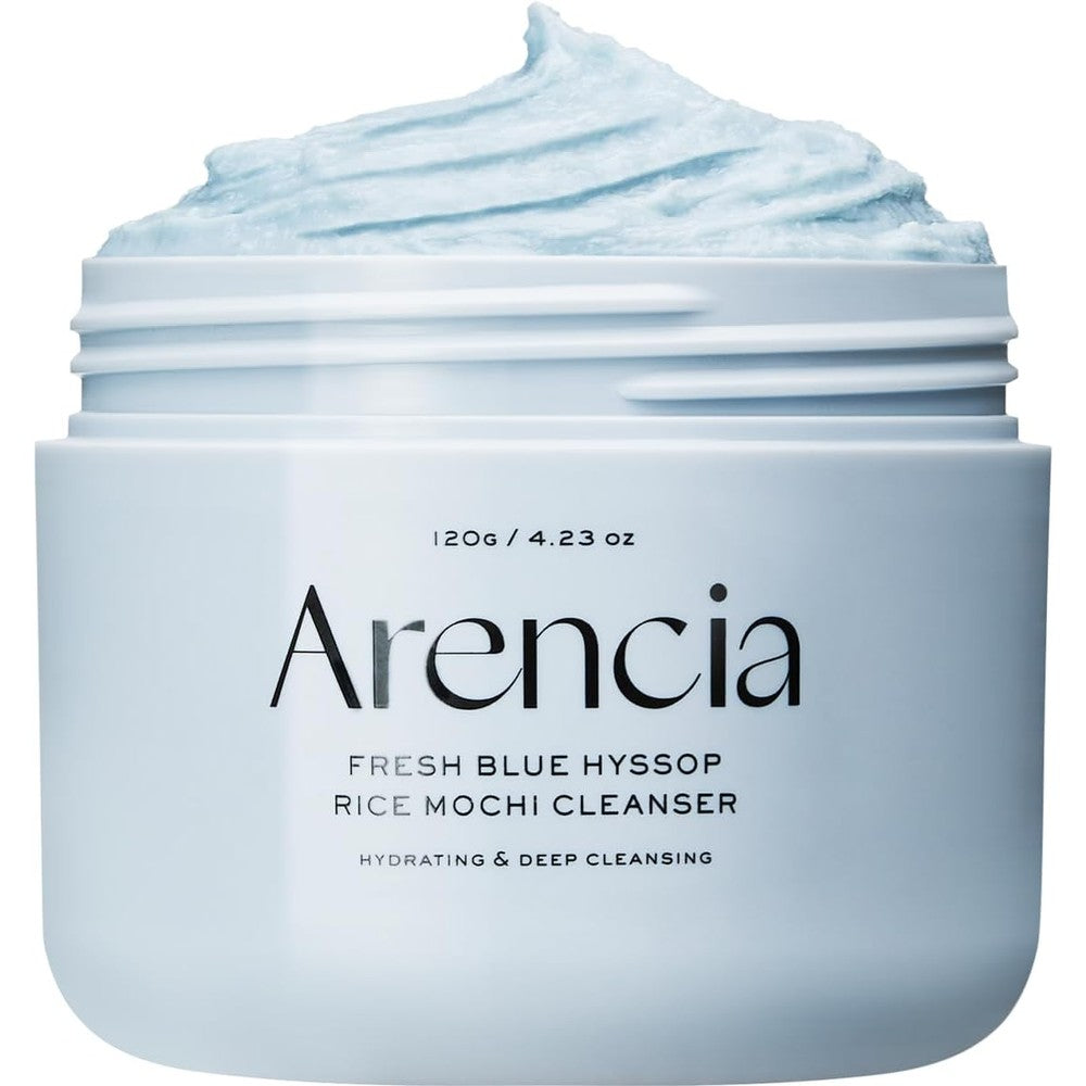 ARENCIA Hyssop Brightening And Deep Cleansing Face Scrub 120 Grams front view jar packaging.