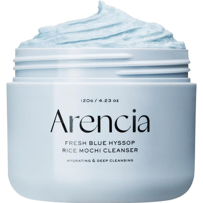 ARENCIA Hyssop Brightening And Deep Cleansing Face Scrub 120 Grams front view jar packaging.