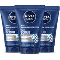 Nivea Men Maximum Hydration Face Scrub front view of three tubes