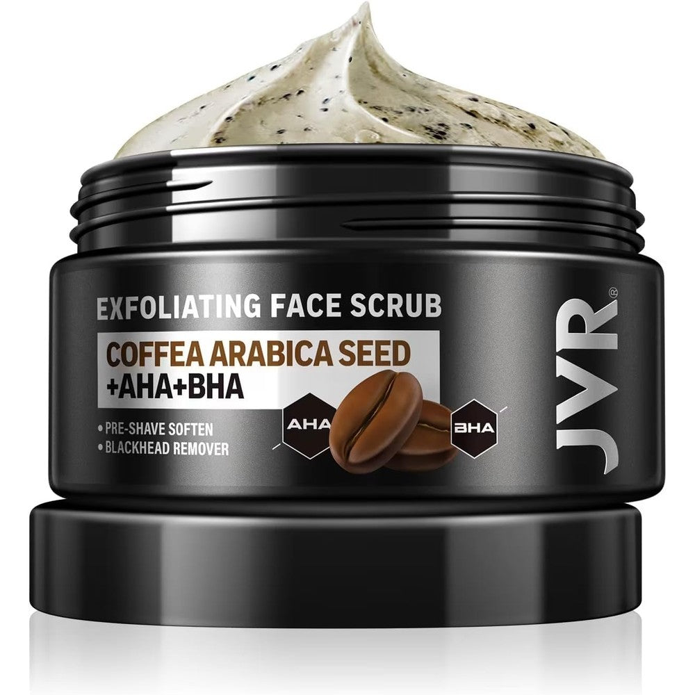 JVR Face Scrub for Men 4.23 Ounces front view container