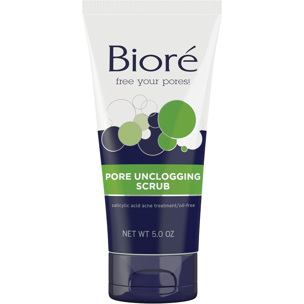 Bioré Pore Unclogging Scrub 5 Ounces front view packaging