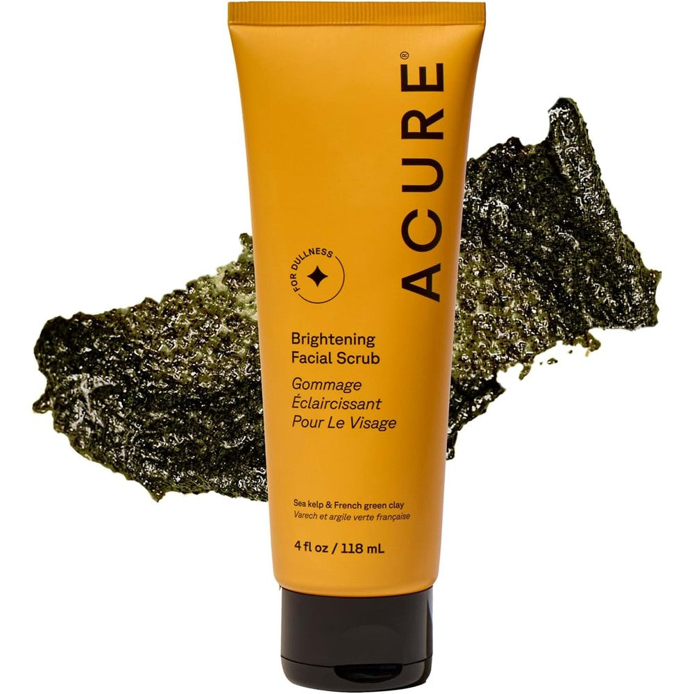 Acure Brightening Facial Scrub front view packaging