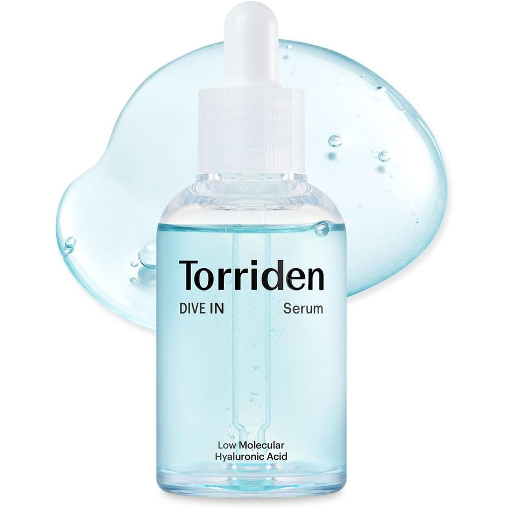 Torriden Dive In Hyaluronic Acid Serum 50ml front view bottle for deep hydration.