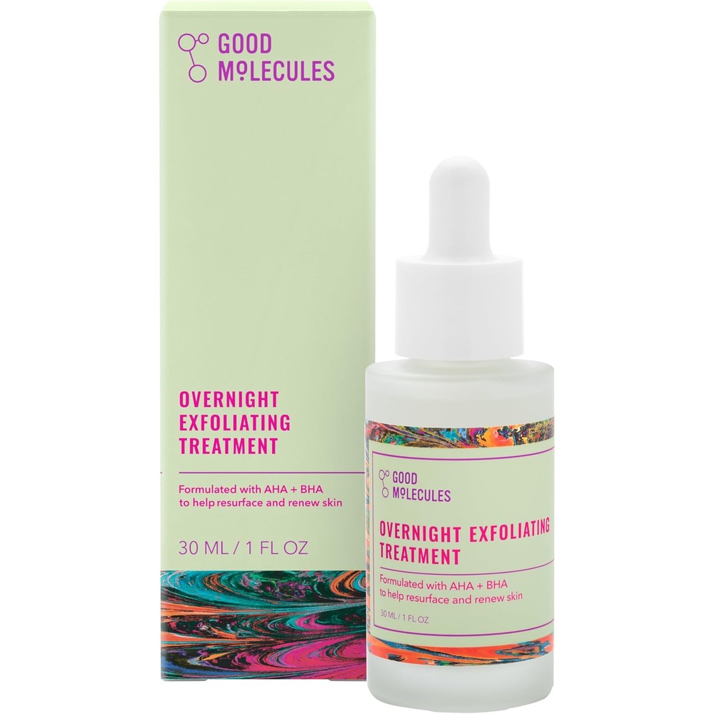 Good Molecules Overnight Exfoliating Treatment 30ml bottle for smoothing skin texture