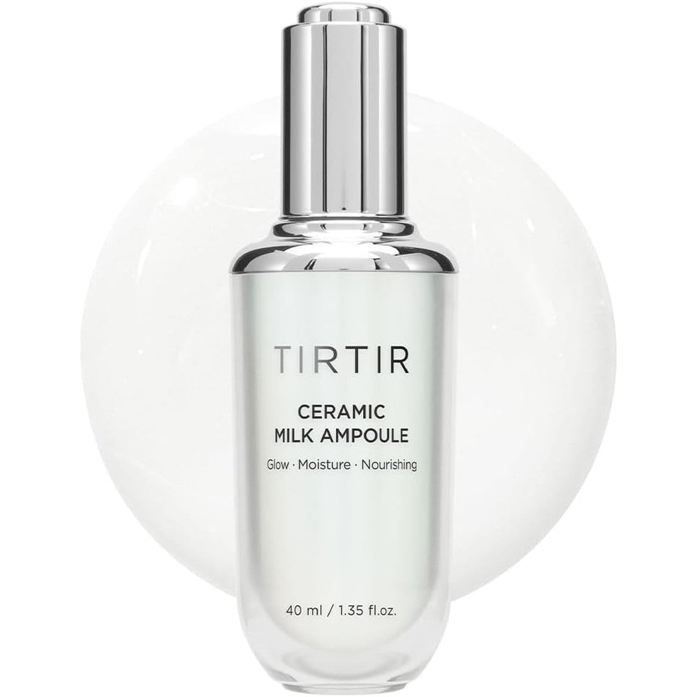 TIRTIR Ceramic Milk Ampoule front view bottle of Korean hydrating serum for glass skin glow