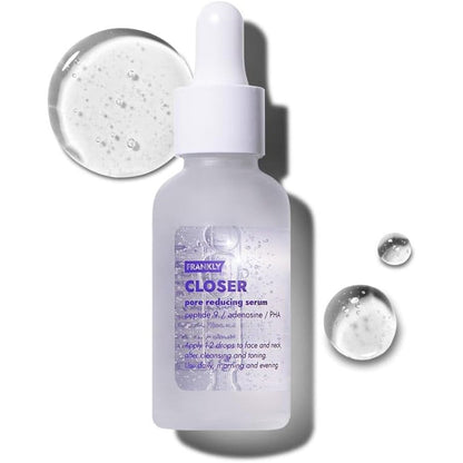 Frankly Closer Serum pore minimizer front view bottle on white background