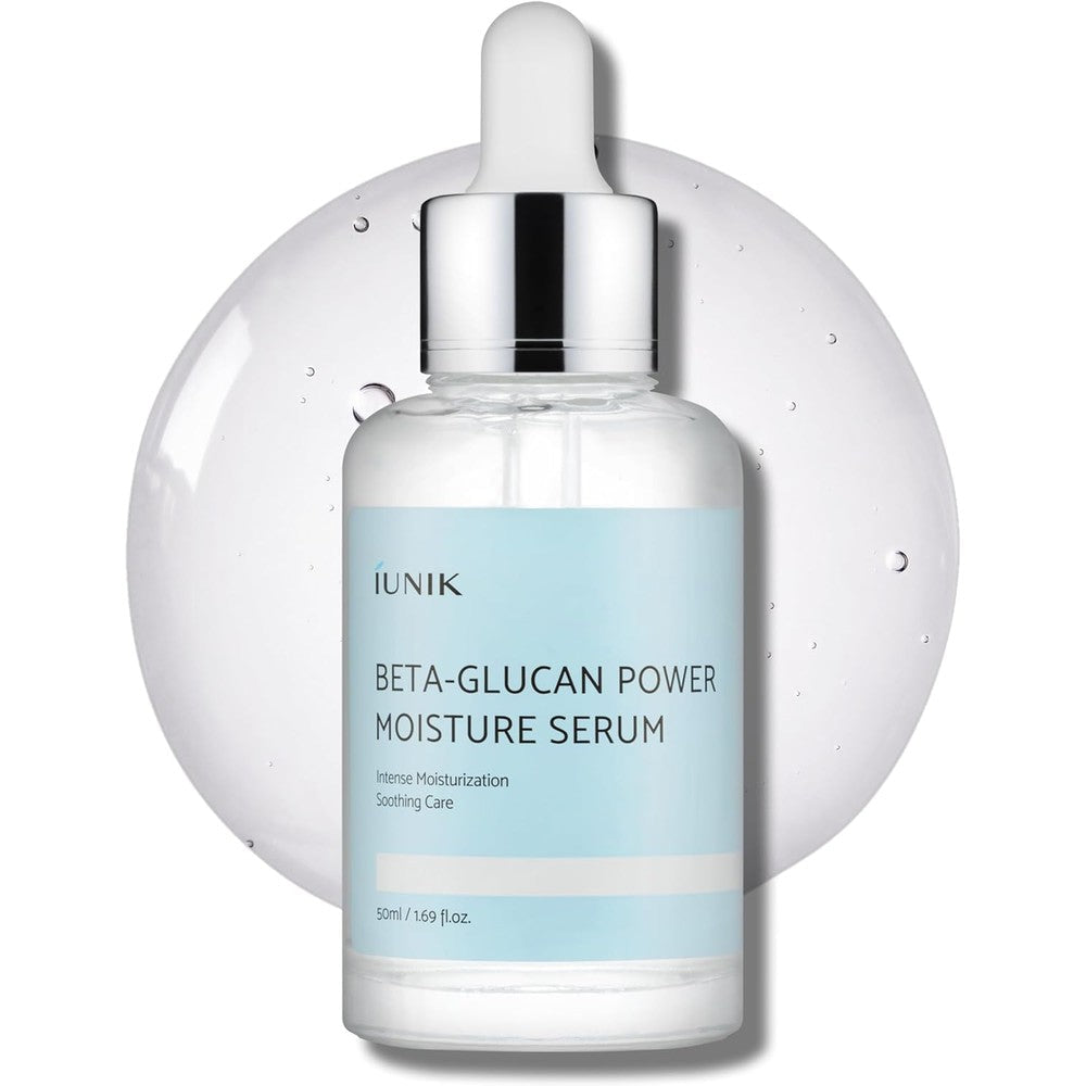 iUNIK Beta-Glucan Power Deep Moisture Vegan Serum front view bottle on a white background